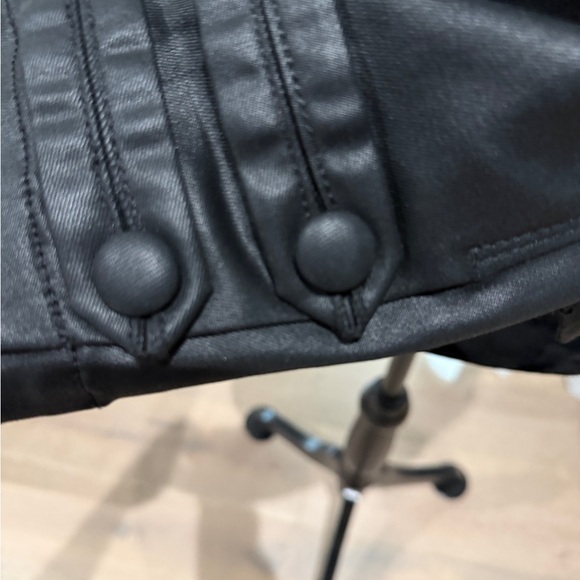 White House Black Market Black faux Leather Moto Jacket - Size 10 - Picture 4 of 10